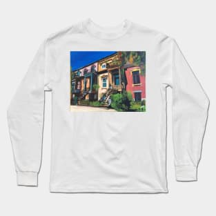 Montréal, Colourful Houses In Summer Long Sleeve T-Shirt